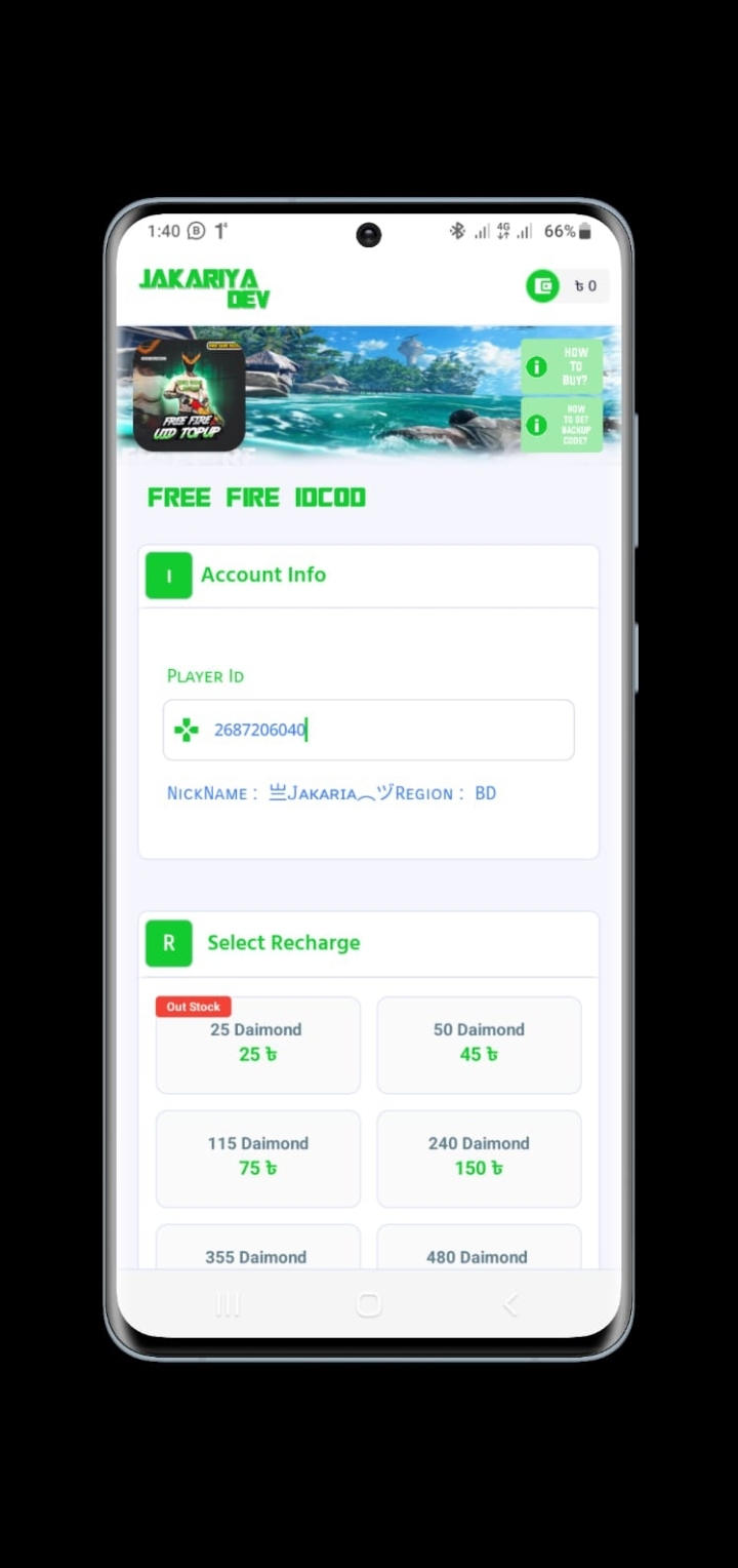Maruf diamond top up
